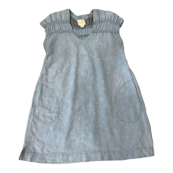 Anthropologie Maeve Paz Tunic Chambray Shift Dress - Picture 3 of 7